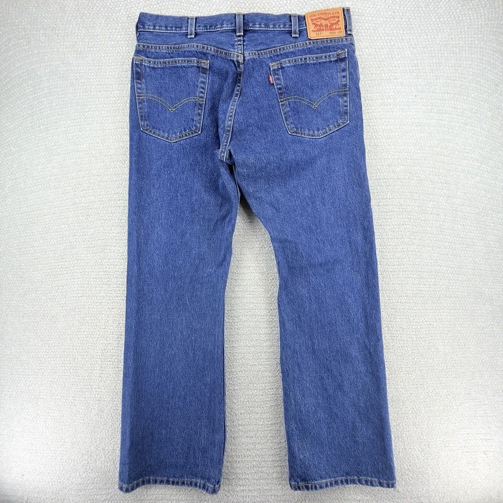 Levis 517 Jeans Mens 36x30 Blue Medium Wash Bootcut Cowboy Western 100% Cotton